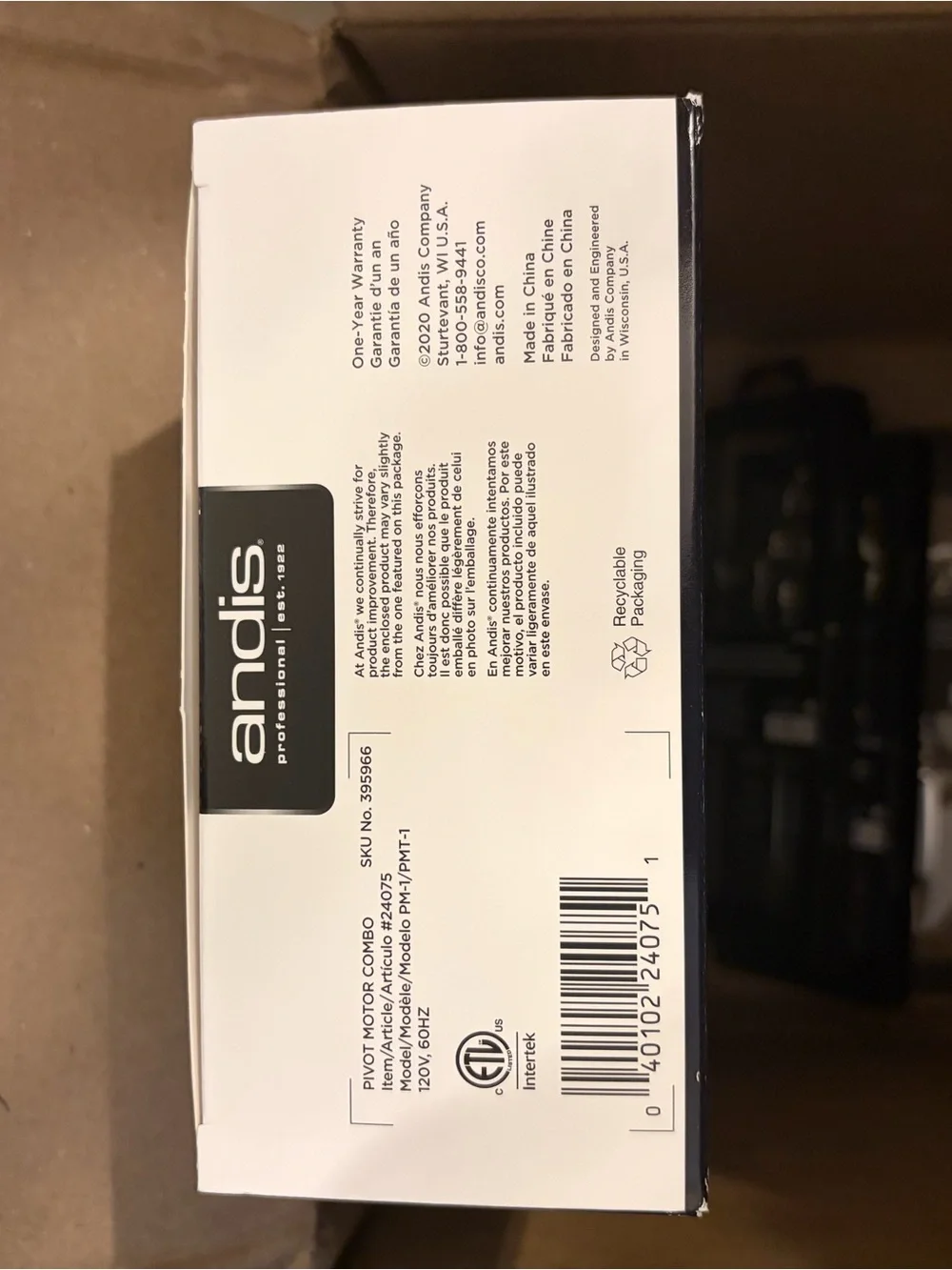 Andis Black Pivot Motor Combo Clippers and Trimmer